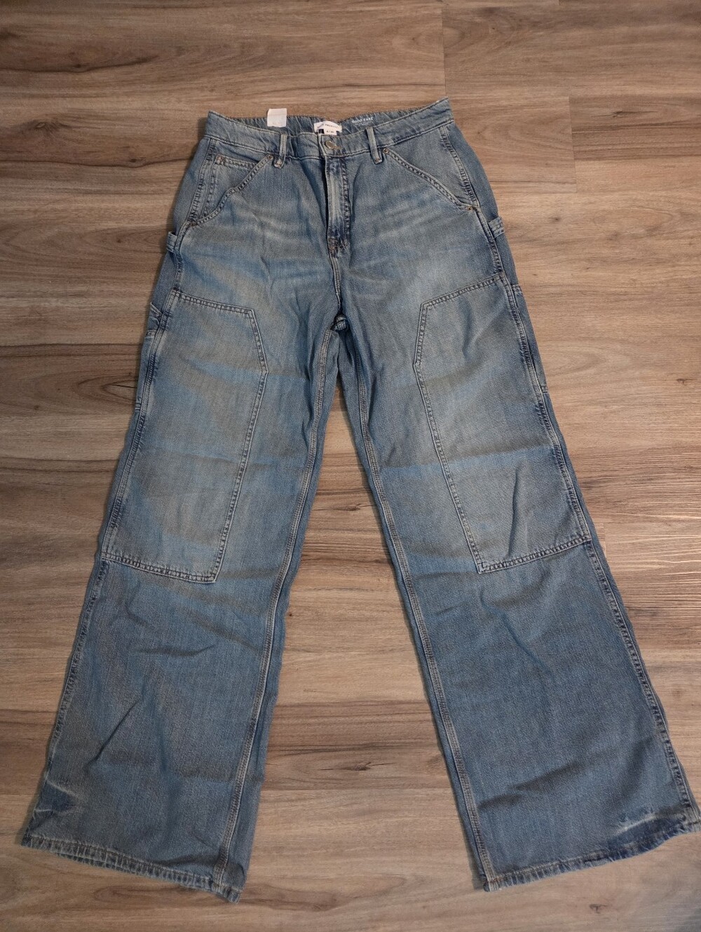 NWT Good AMERICAN Standard Ease Carpenter Jeans - Indigo879 - Picture 5 of 10